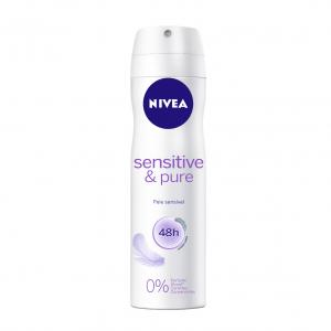  NIVEA SPRAY SENSIIVE PURE DESODORANTE FEM 150ML