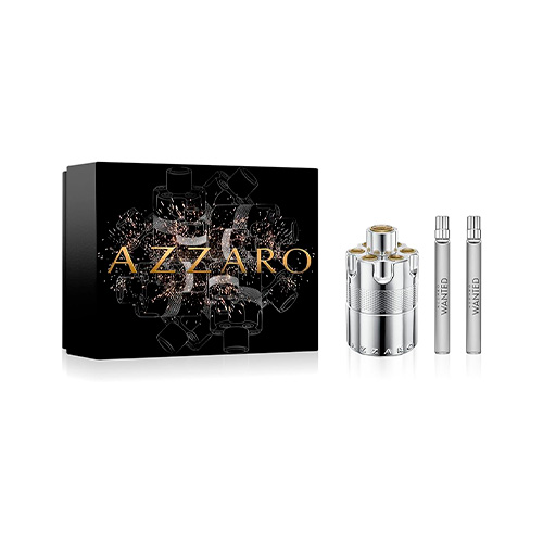 KIT AZZARO WANTED EDP M 100ML 3 PIEZAS