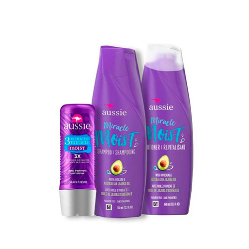  AUSSIE  ACONDICIONADOR+SHAMPOO+3MIN 360ML 3 PIEZAS